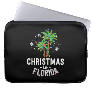 Christmas In Florida Deck The Palm Trees Family Va Laptop Sleeve