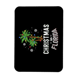 Christmas In Florida Deck The Palm Trees Family Va Magnet