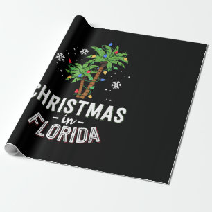 Christmas In Florida Deck The Palm Trees Family Va Wrapping Paper