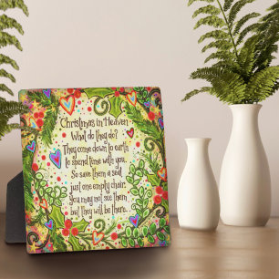 Christmas in Heaven Inspirational Pretty Plaque
