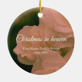 Christmas in heaven memorial ornament rose