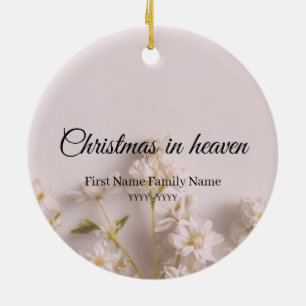 Christmas in heaven memorial ornament wildflower