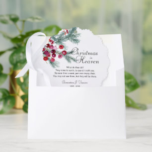 Christmas In Heaven Memorial Photo Tree Decoration Card