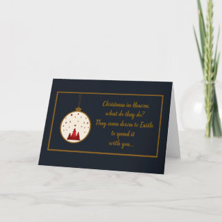 Christmas in Heaven Memorial,Remembrance Card