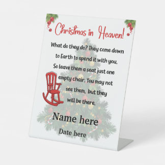 Christmas in Heaven Pedestal Sign
