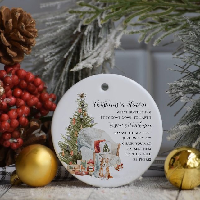 Christmas in Heaven | Photo Memorial Ceramic Ornament (Creator Uploaded)