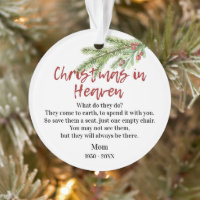 Christmas In Heaven Poem Memorial Photo Greenery