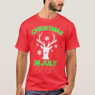 Christmas In July 2022 Reindeer Snow Merry Santa S T-Shirt