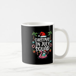 Christmas In July 2025 Squad Summer Beach Vacation Coffee Mug