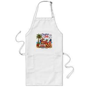 Christmas in July 250 Years of Freedom Beach Santa Long Apron