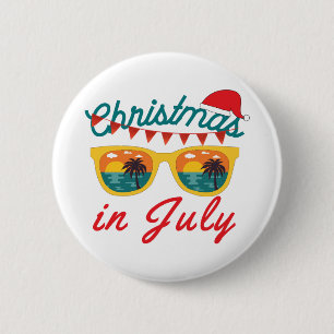 Christmas In July 6 Cm Round Badge
