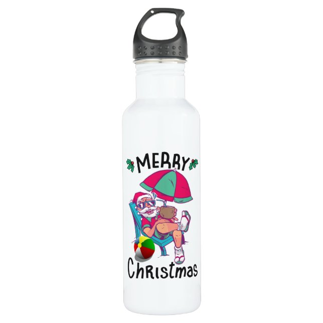 Christmas in July 710 Ml Water Bottle (Front)