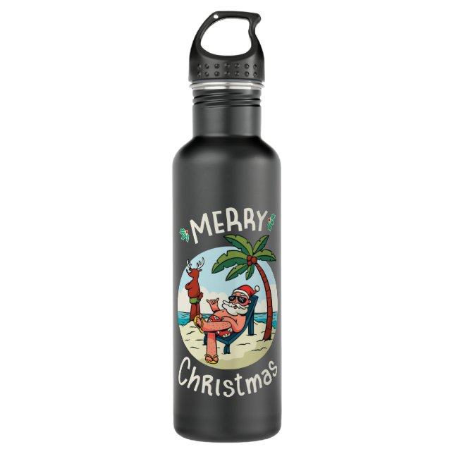 Christmas in July 710 Ml Water Bottle (Front)