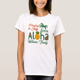Christmas In July Aloha Personalised T-Shirt