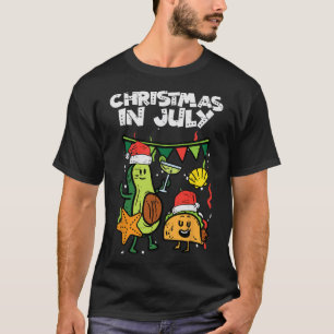 Christmas In July Avocado Taco Summer Mexican Men T-Shirt