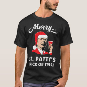 Christmas In July Biden Santa Merry St Patty's Fun T-Shirt