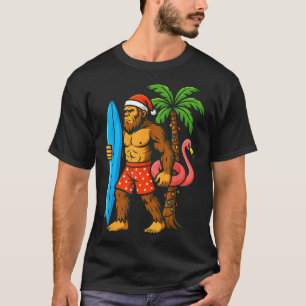 Christmas In July Bigfoot Hawaiian Xmas Palm Tree  T-Shirt