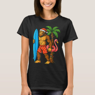 Christmas In July Bigfoot Hawaiian Xmas Palm Tree  T-Shirt