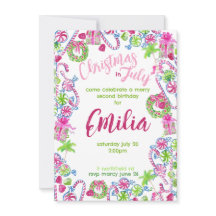 Christmas in July Birthday Invitation