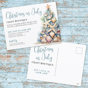 Christmas In July Boutique Market Holiday Postcard