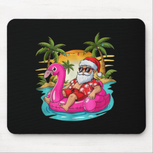 Christmas in july boys kids santa flamingo summer mouse pad