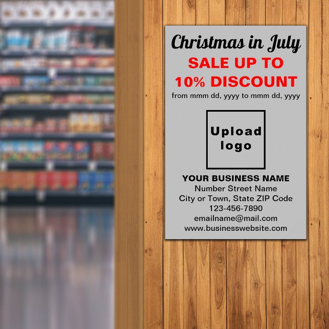 Christmas in July Business Sale Grey Poster (Creator Uploaded)