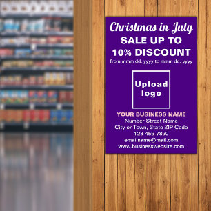 Christmas in July Business Sale Purple Poster