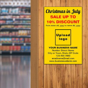 Christmas in July Business Sale Yellow Poster