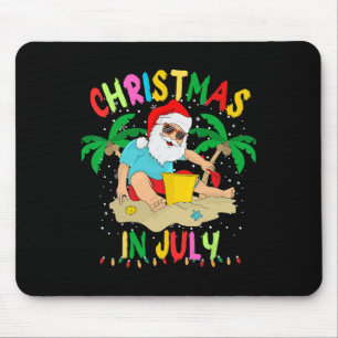 Christmas In July Byby Santa Funny Mouse Pad