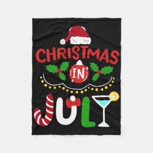 Christmas In July Candy Cane Summer Xmas Men Women Fleece Blanket