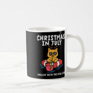 Christmas In July Chillin Cool Cats Funny Meowy Xm Coffee Mug