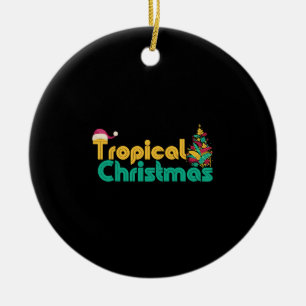 Christmas in July - Christmas Tropical Tree Ceramic Ornament