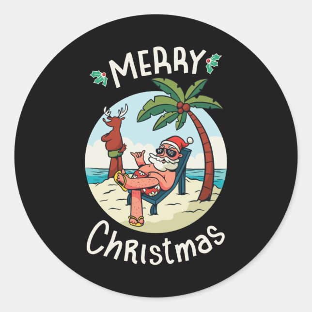 Christmas in July Classic Round Sticker (Front)
