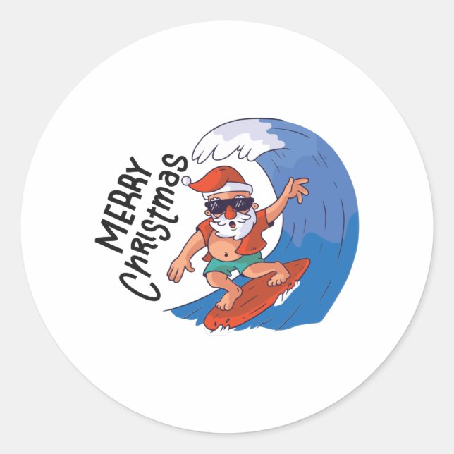 Christmas in July Classic Round Sticker (Front)