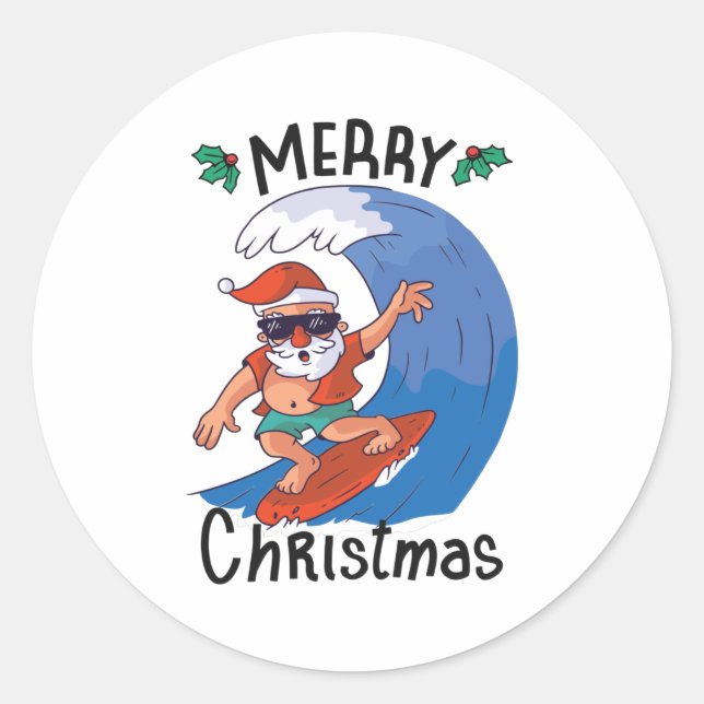 Christmas in July Classic Round Sticker (Front)