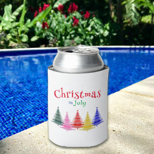 Christmas in July Colourful Fun Party Can Cooler