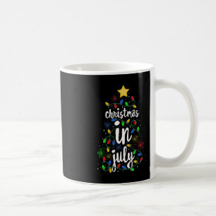 Christmas In July Colourful Xmas Tree Lights Hawai Coffee Mug