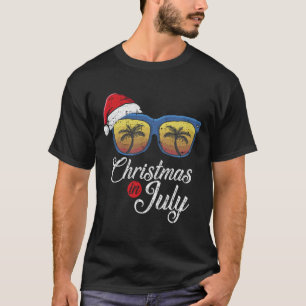Christmas In July Cool Hawaiian Beach Summer Vacat T-Shirt