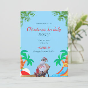 Christmas in July Custom Company Name & Logo Invitation