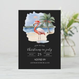 Christmas in July Custom Company Name Logo & Text Invitation