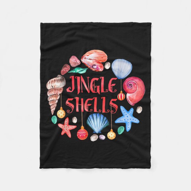 Christmas In July Cute Beach Santa Claus Jingle Sh Fleece Blanket (Front)