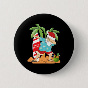 Christmas In July Dabbing Santa Summer Watermelon 6 Cm Round Badge