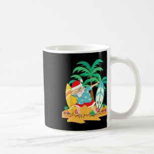 Christmas In July Dabbing Santa Tropical Christmas Coffee Mug