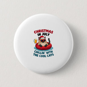 Christmas In July Daddy Mommy Chillin With The Sia 6 Cm Round Badge