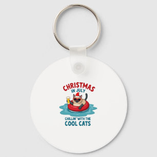 Christmas In July Daddy Mommy Chillin With The Sia Key Ring