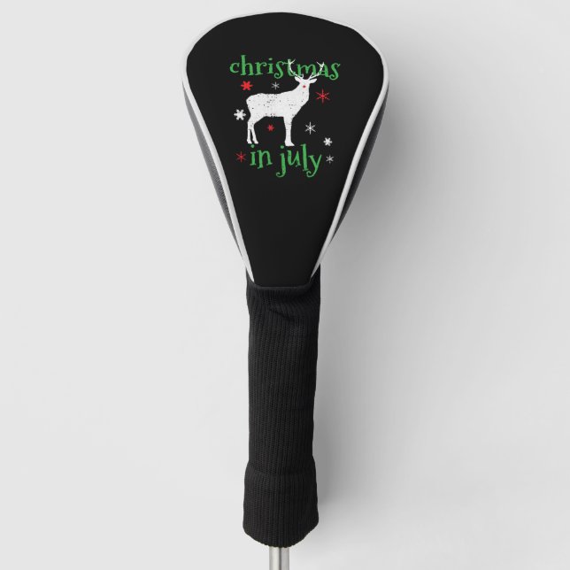Christmas In July Deer Hunting Golf Head Cover (Front)