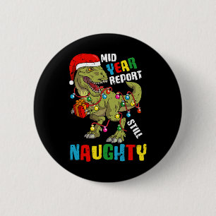 Christmas In July Dinosaur T Rex Summer Kids Boys 6 Cm Round Badge
