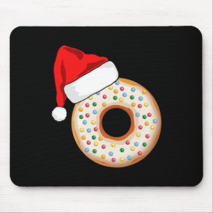 Christmas In July Doughnut Sprinkles Santa Hat Sum Mouse Pad