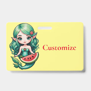 Christmas in July Elf Mermaid Thunder_Cove ID Badge