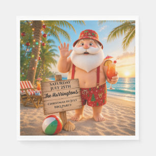 Christmas in July Family BBQ  Napkin
